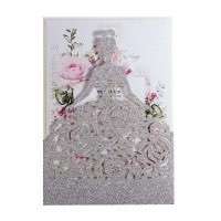 Silvery Laser Invitation Card Marriage Invitation Card Glitter Paper